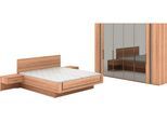 Schlafzimmer-Set MUSTERRING "Sorrent, Kleiderschrank, Bett & Nachtkommoden, teilmassiv Eiche", braun, Schrank 300cm Breit / 216cm Hoch + ohne Matratze, B/H: 180cm x 200cm, Schrank 300cm Breit / 216cm Hoch, Glas, Hartfaserplatte, Holz teilmassiv, Holzwerkstoff, Massivholz, Schlafzimmermöbel-Sets, Bett schwebende Optik, Eiche teilmassiv, Spiegeltüren in Parsol-Bronze