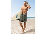 Boardshorts LONSDALE "CLENNELL", Herren, Gr. 3XL, N-Gr, grün (khaki), Obermaterial: 100% Polyester. Futter: 100% Polyester, bequem, Hosen, Badeshorts, Innenhose aus Mesh