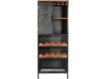 Barschrank Montana ca. 72x183 cm Stahl/Mangoholz
