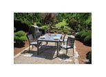 Gartenset 5-tlg. Textil/Metall /Holzwerkstoff/Kunststoff