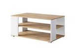Couchtisch Narobi-I ca. 100x45x60 cm Eiche/Weiß