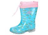 Gummistiefel LICO "Stiefel Power Blinky", Mädchen, Gr. 30, blau, Synthetik, Schuhe Gummistiefel