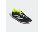 Fußballschuh ADIDAS PERFORMANCE "COPA COURT CLUB INDOOR", Damen, Gr. 44, core schwarz, cloud weiß, lucid lemon, Synthetik, Textil, Schuhe Fußballschuh, geeignet als Hallenschuhe