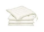 Beautissu Stuhlkissen Lea 40/40/5 cm Creme 4tlg , Textil , 40x40 cm , Wohntextilien, Kissen, Sitzkissen