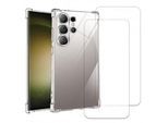 Hülle Galaxy S24 Ultra und 2 schutzfolien - TPU - Transparent