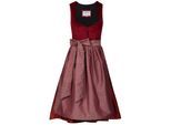 Midi Dirndl Luise Samt Rot