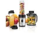 Arendo Standmixer 700 W, Edelstahl Mixer & Zerkleinerer 1,2L 2IN1 inkl. 2x Mixbehälter je 0,57L