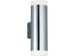 LED-Wandleuchte Ray in Weiß/Chrom max. 2x4 Watt Wandlampe