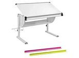 Schreibtisch Matts ca. 118x73 cm Weiß/Pink/Grün
