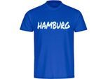 multifanshop Herren T-Shirt - Hamburg - Textmarker - Druck weiß - Männer