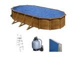 Gre Pacific Oval 730x375x120cm - Oberirdischer Stahlpool