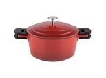 Kelomat Schmortopf , Rot , Metall , 2.7 l , backofengeeignet,backofengeeignet , Kochgeschirr, Töpfe, Schmortöpfe