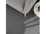 Teppichboden ANDIAMO "Barbara, Feinschlinge, Made in Netherlands", grau (anthrazit), B:200cm H:4,5mm L:400cm, Kunstfaser, Teppiche, Teppichboden, meliert, Breite 200 oder 400 cm, strapazierfähig, pflegeleicht