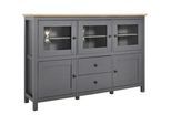 Sideboard Claudio Dunkelgrau/Eiche MDF