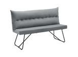 Sitzbank Bono Grau Samt Gepolstert