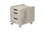PAIDI Rollcontainer Diego ¦ holzfarben ¦ Maße (cm): B: 44,3 H: 53,29 T: 57.3