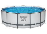 Bestway Steel ProMAX Stahlrahmenpool-Set mit Filterpumpe Ø 396 x 122 cm