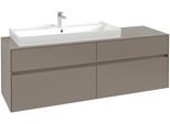 Villeroy & Boch Waschtischunterschrank Collaro C02900 1600x548x500mm 4 Ausz. Waschtisch li Soft Gree C02900AF