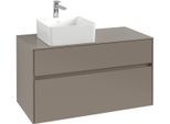 Villeroy & Boch Waschtischunterschrank Collaro C03900 1000x548x500mm 2 Ausz. Waschtisch li Wine Red C03900AH