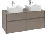 Villeroy & Boch Waschtischunterschrank Collaro C04400 1200x548x500mm 4 Ausz. für 2 Waschtisch Black C04400AB