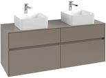 Villeroy & Boch Waschtischunterschrank Collaro C048B0 1400x548x500mm m. Bel. 4 Ausz. für 2 Waschtisc C048B0AF