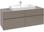 Villeroy & Boch Waschtischunterschrank Collaro C08800 1400x548x500mm 4 Ausz. Waschtisch mittig Cashm C08800VN