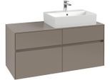 Villeroy & Boch Waschtischunterschrank Collaro C13000 1200x548x500mm 4 Ausz. Waschtisch re Wine Red C13000AH