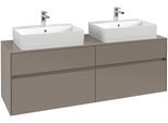 Villeroy & Boch Waschtischunterschrank Collaro C137B0 1600x548x500mm m. Bel. 4 Ausz. für 2 Waschtisc C137B0AA