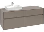 Villeroy & Boch Waschtischunterschrank Collaro C07400 1400x548x500mm 4 Ausz. Waschtisch li Black Oak C07400AB