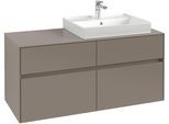 Villeroy & Boch Waschtischunterschrank Collaro C08300 1200x548x500mm 4 Ausz. Waschtisch re Volcano B C08300VL