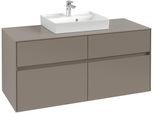 Villeroy & Boch Waschtischunterschrank Collaro C07000 1200x548x500mm 4 Ausz. Waschtisch mittig Graph C07000VR