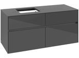 Villeroy & Boch Waschtischunterschrank Collaro C12900 1200x548x500mm Glossy Grey C12900FP
