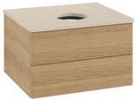 Villeroy & Boch Waschtischunterschrank Antao L18_1 600x360x500mm mit Beleuchtung mit Struktur FK/AP: L18113HN
