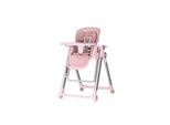 Chipolino Kinderhochstuhl 2 in 1 Super Chef Babyschaukel, Fußstütze, klappbar rosa