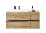 Waschbeckenunterschrank Memphis Grau/Eiche Artisan