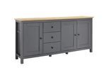 Sideboard Claudio Dunkelgrau/Eiche Artisan