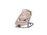 Chipolino Babywippe Senso Holzoptik Spielbogen Kopfstütze 3-Punkt-Gurt faltbar beige