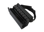 HMF Kellner Geldbörse mit verstellbarem Gürtel, Kellnertasche mit Euro-Geldwechsler, 20,5 x 10 x 6,5 cm, Schwarz