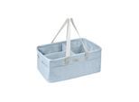Kikkaboo Wickeltasche, Korb, Windelorganizer faltbar Griffe abnehmbare Trennwand blau