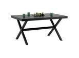 Idimex Gartentisch Isola , Schwarz , Metall , Mode , 150x76x89 cm , Gartenmöbel, Gartentische, Gartentische