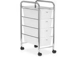 Idimex Badrollwagen Gina , Transparent , Kunststoff, Metall , Mode , 24x79x39 cm , Badezimmer, Badezimmerregale, Badregale