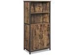 Hansiro Bücherregal , Braun , Holzwerkstoff , 35x125x60 cm , Wohnzimmer, Kommoden & Sideboards, Highboards