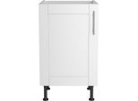 Spülenschrank KOCHSTATION "KS-Ahus", weiß (weiß matt, weiß), B:50cm H:87cm T:58,4cm, Schränke, Spülenschrank, Breite 50 cm