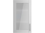 Glashängeschrank KOCHSTATION "KS-Ahus", grau (hellgrau matt, hellgrau), B:50cm H:89,6cm T:34,9cm, Schränke, Glashängeschrank, Breite 50 cm