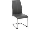 Schwingstuhl Eni in Grau Lederlook