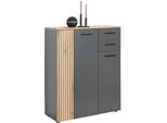 Schuhschrank Cadix Anthrazit/Eichefarben