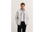 Regenjacke BUGATTI "Rainseries", Herren, Gr. 50, beige (20, ecru), 100% Polyester, unifarben, regular fit, Manschette, Jacken Regenjacke, Regular Fit mit Kapuze & Stehkragen