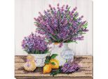 Perlen-Stickbild "Lavendel", 20 x 20 cm