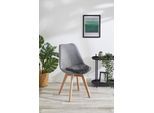 my home Sitzkissen »Alpa, 4er Set«, Sitzauflage, Kunstfell, rund, Ø 34 cm, einfarbig, sehr weich, waschbar