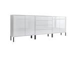Sideboard Mailand Set 5 Weiß